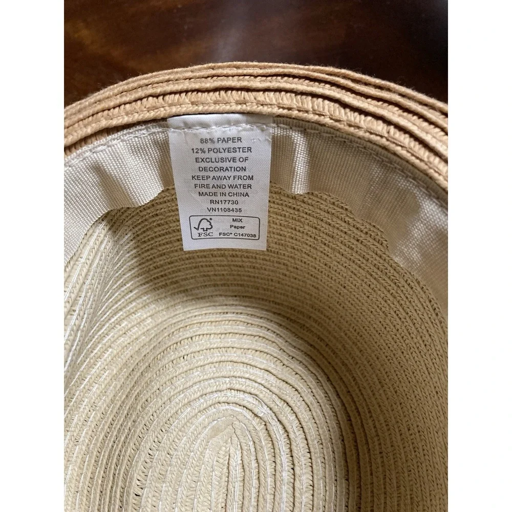 Boys Paper/ Polyester Fedora Hat With Blue & White Band